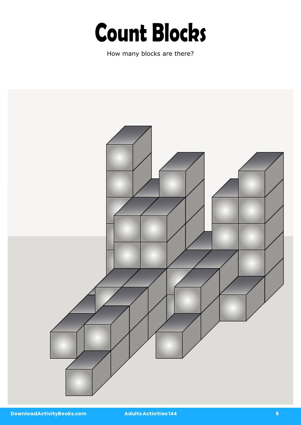 Count Blocks in Adults Activities 144