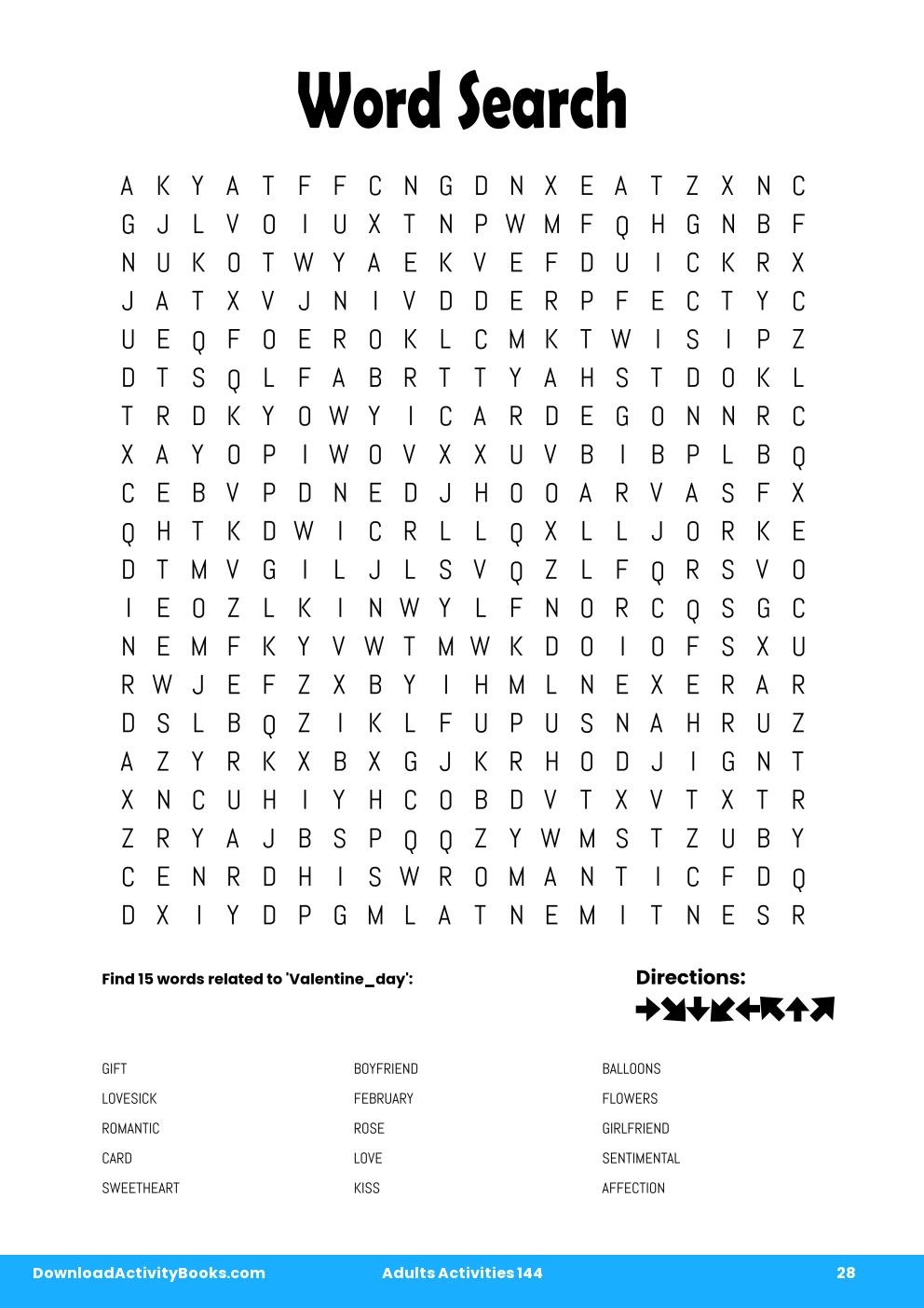 Word Search in Adults Activities 144