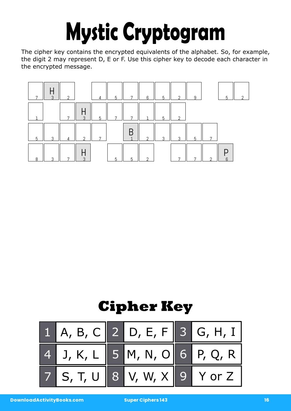 Mystic Cryptogram in Super Ciphers 143