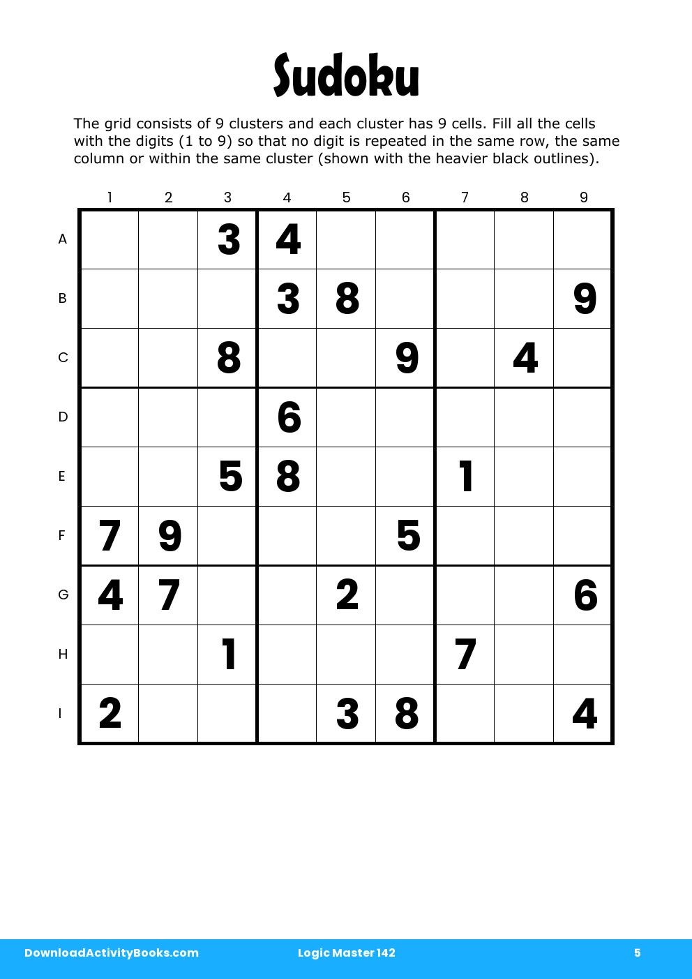 Sudoku in Logic Master 142