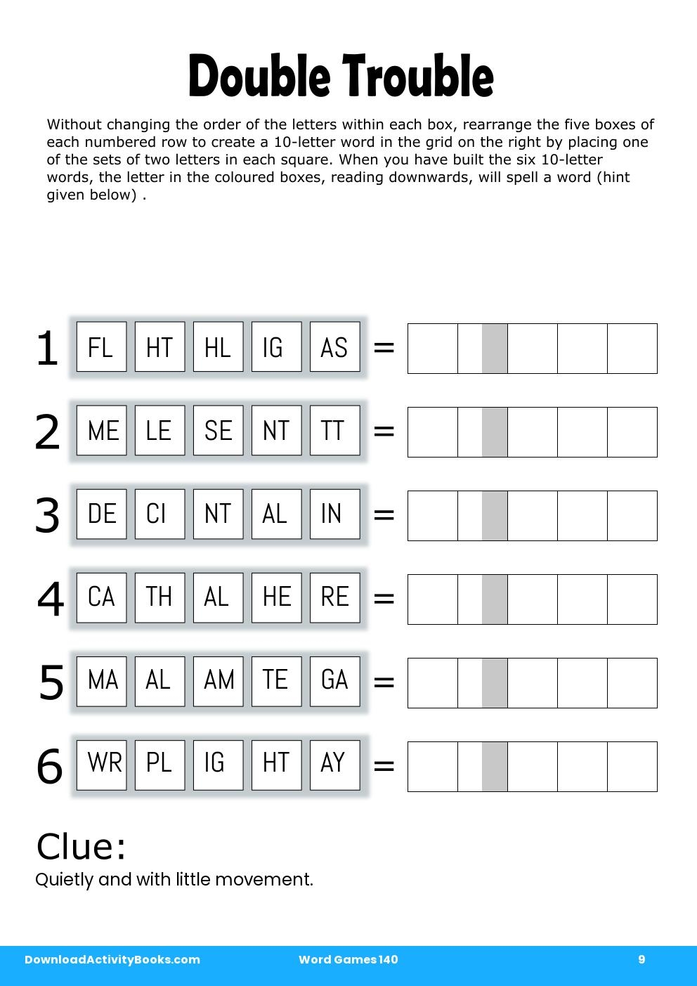 Double Trouble in Word Games 140