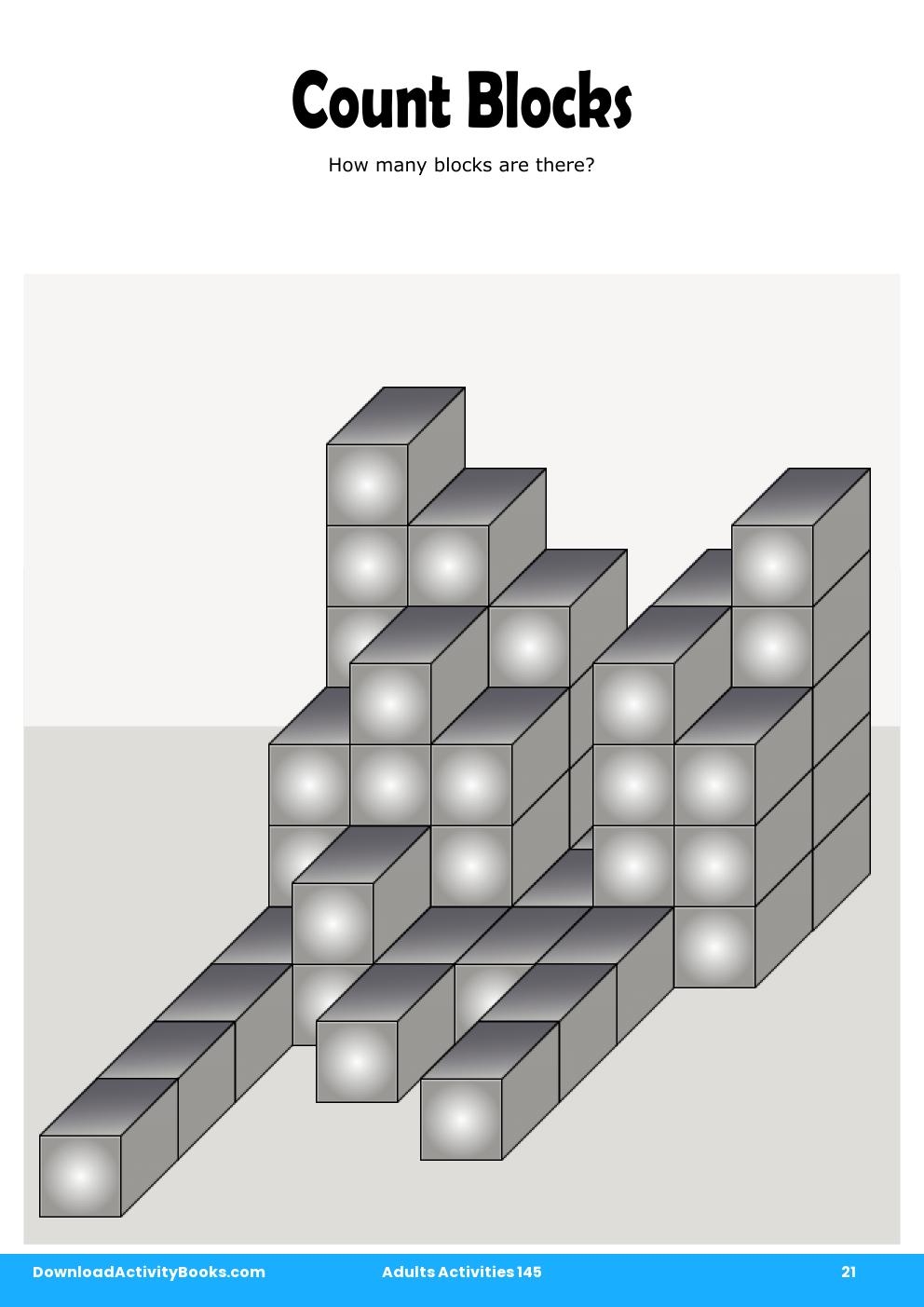 Count Blocks in Adults Activities 145