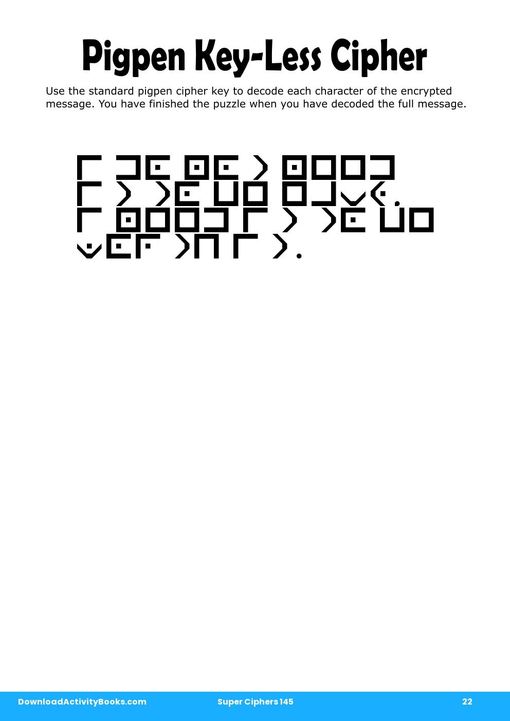 Pigpen Cipher in Super Ciphers 145