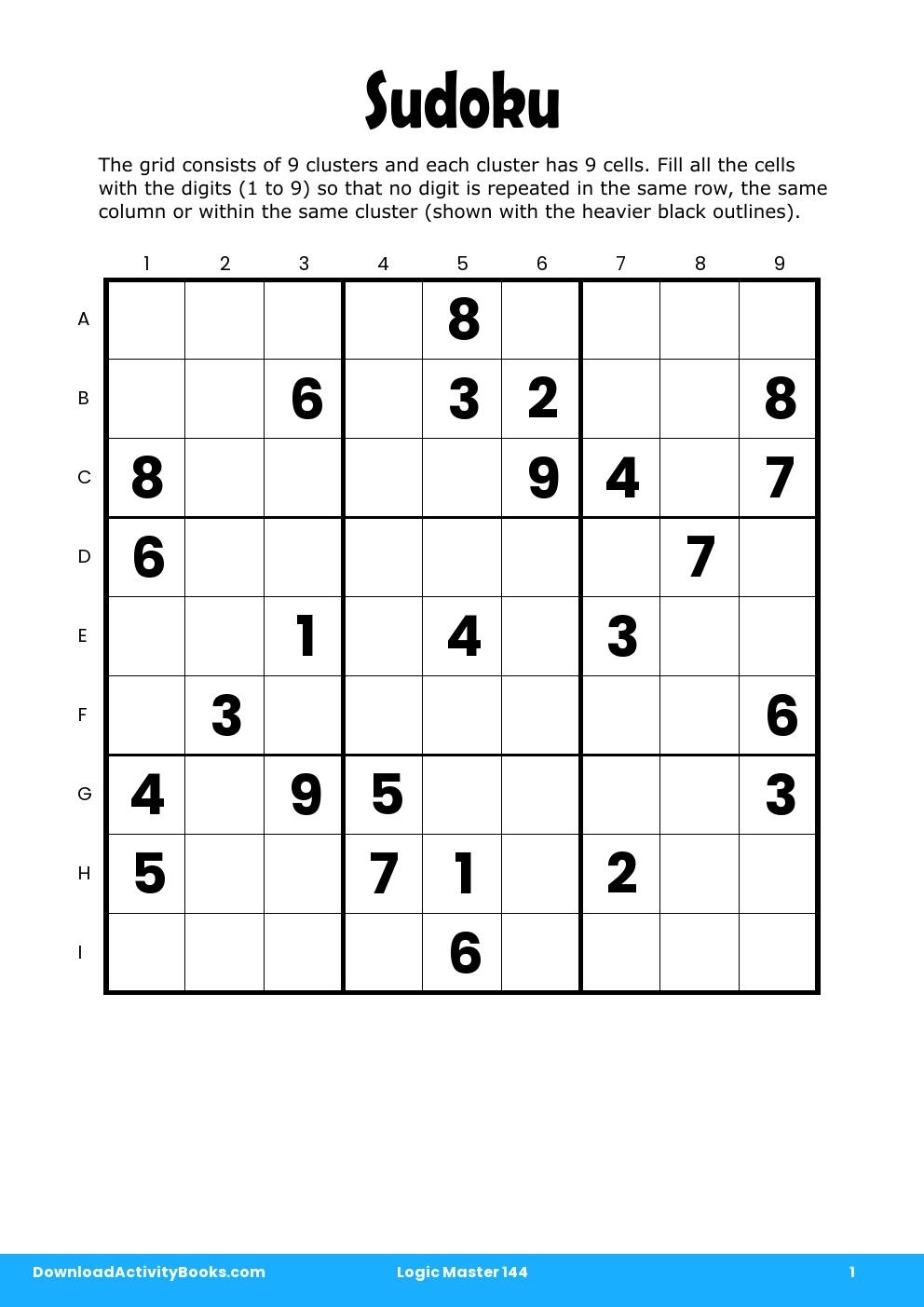 Sudoku in Logic Master 144