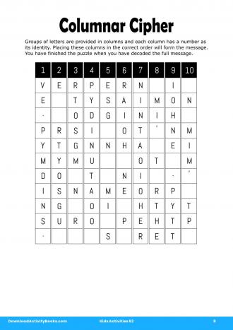 Columnar Cipher in Kids Activities 52
