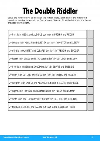 The Double Riddler #3 in Word Games 66