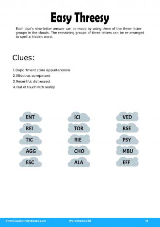 Easy Threesy in Word Games 66