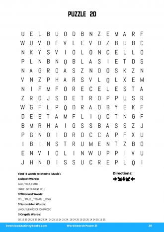 Word Search Power in Word Search Power 21
