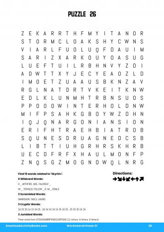 Word Search Power in Word Search Power 21