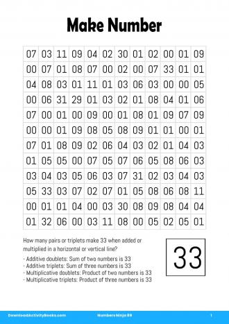 Make Number in Numbers Ninja 89