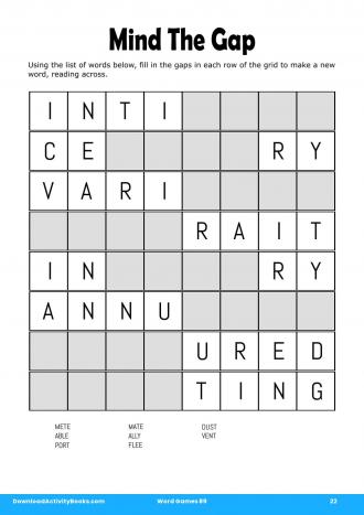Mind The Gap in Word Games 89