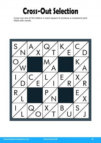 Cross-Out Selection in Word Games 90