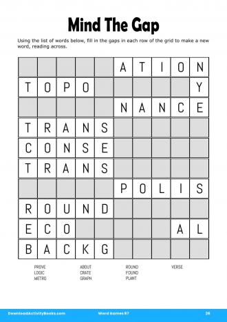Mind The Gap in Word Games 97