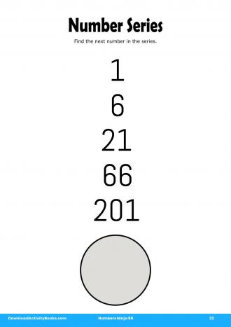 Number Series in Numbers Ninja 99