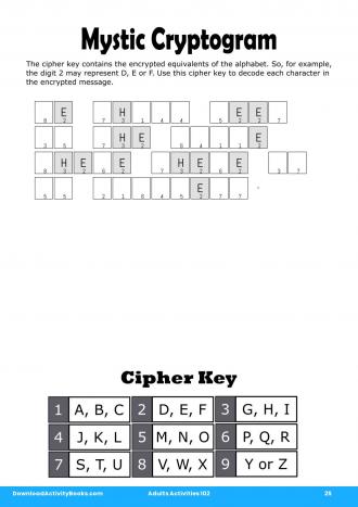 Mystic Cryptogram in Adults Activities 102
