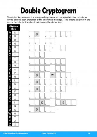 Double Cryptogram #14 in Super Ciphers 116