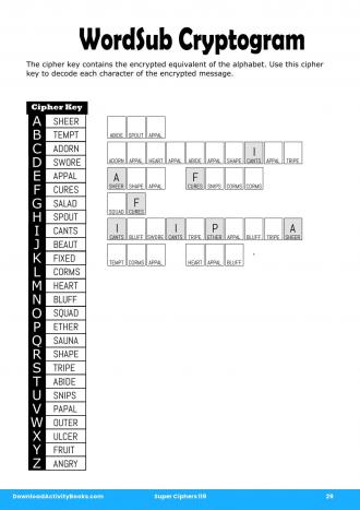 WordSub Cryptogram #29 in Super Ciphers 119