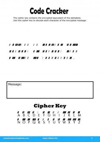 Code Cracker in Super Ciphers 124