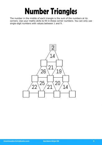 Number Triangles in Numbers Ninja 125