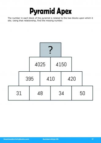 Pyramid Apex #17 in Numbers Ninja 125