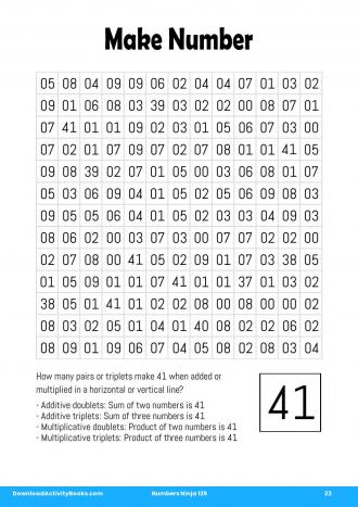 Make Number #22 in Numbers Ninja 125