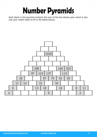 Number Pyramids #17 in Numbers Ninja 126