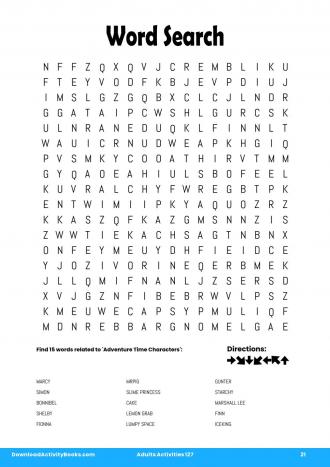 Word Search #21 in Adults Activities 127