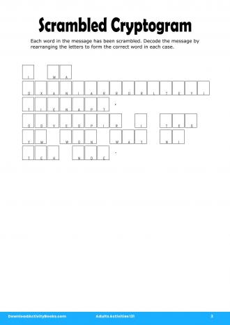 Scrambled Cryptogram #3 in Adults Activities 131