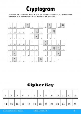 Cryptogram #18 in Adults Activities 131