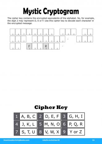 Mystic Cryptogram #24 in Adults Activities 131