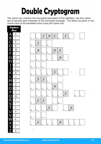Double Cryptogram #25 in Adults Activities 131
