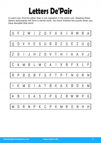 Letters De'Pair in Super Ciphers 130