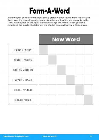 Form-A-Word in Word Games 128