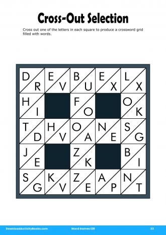 Cross-Out Selection in Word Games 128