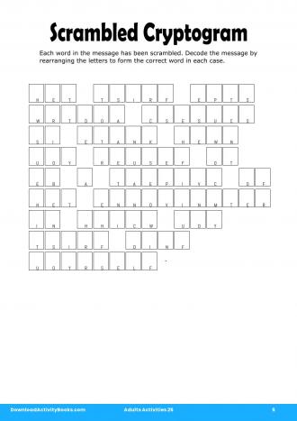 Scrambled Cryptogram in Adults Activities 25