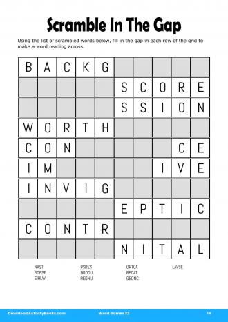Scramble In The Gap in Word Games 32