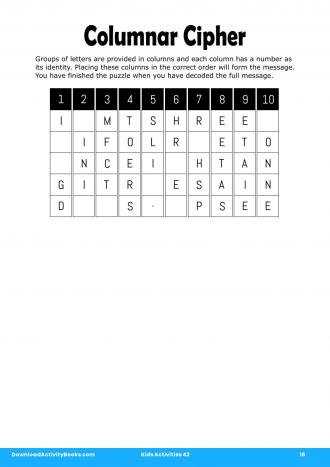 Columnar Cipher in Kids Activities 42