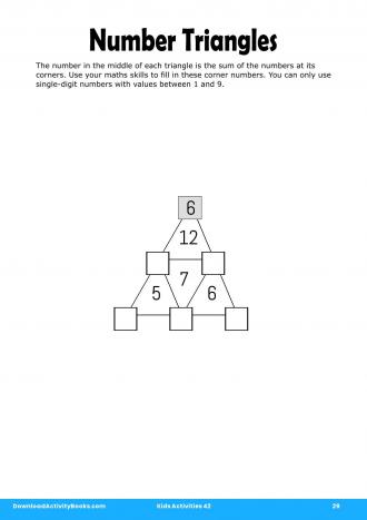 Number Triangles in Kids Activities 42