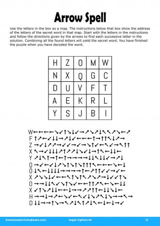 Arrow Spell in Super Ciphers 43