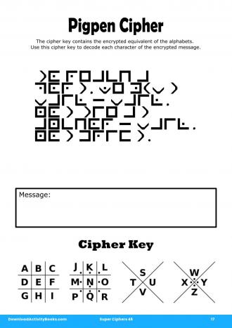 Pigpen Cipher in Super Ciphers 45